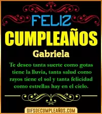 GIF Frases de Cumpleaños Gabriela